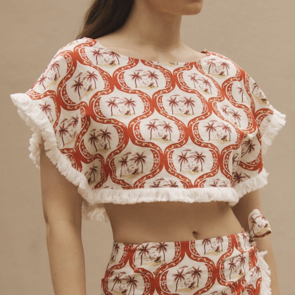 NWT Farm Rio Summer Beach Blouse